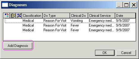 Diagnosis window