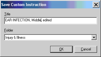 Save Custom Instruction